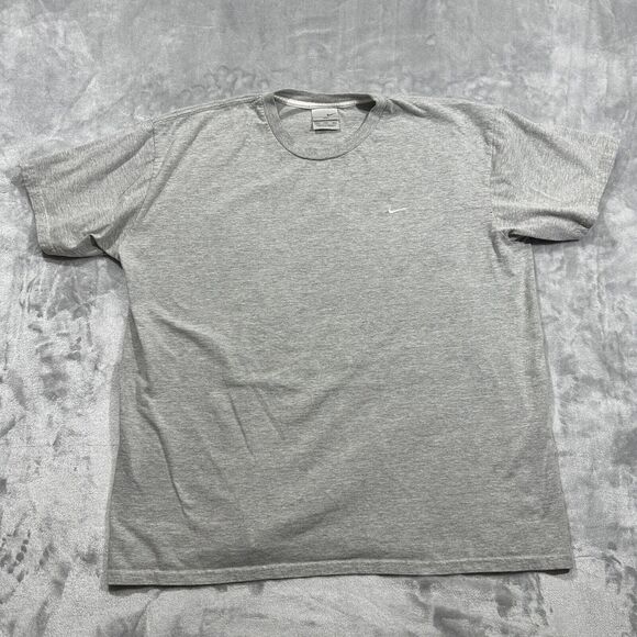 VTG 2000s Nike Gray Tag Embroidered Swoosh Essential T-Shirt 2XL Blue White - Picture 1 of 8